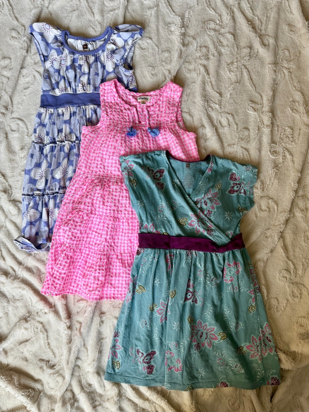 Tea Collection Girls' Dresses Set - Pink, Teal, Lavender Mix
